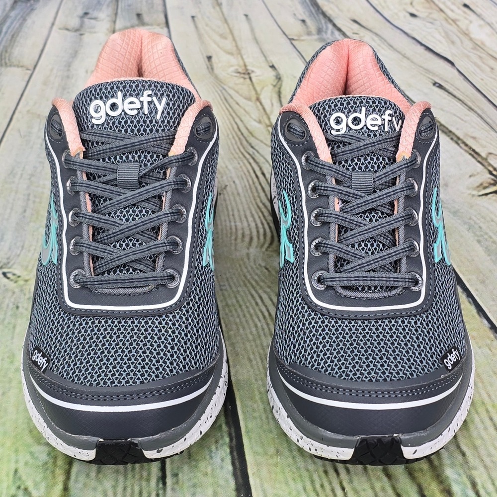 Gravity Defyer G-Defy Womens Size 7 Grey Pink Athletic Walking Shoes TB9024FGP-M - Picture 6 of 9